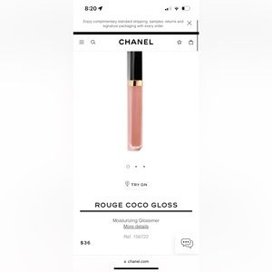 ROUGE COCO GLOSS
Moisturizing Glossimer
More details
Ref. 156722